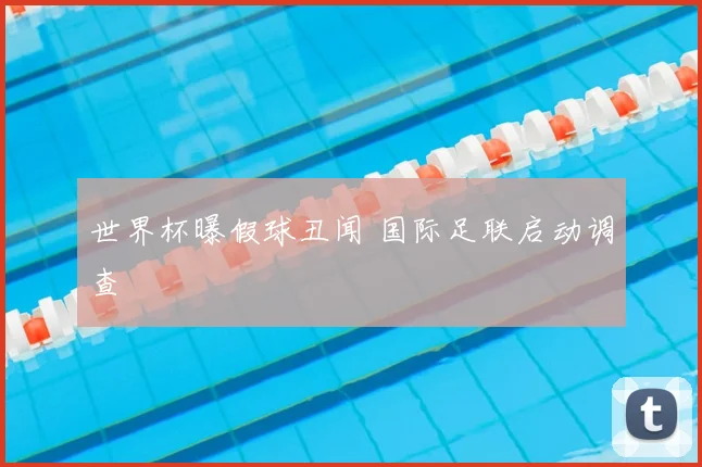 世界杯曝假球丑闻 国际足联启动调查